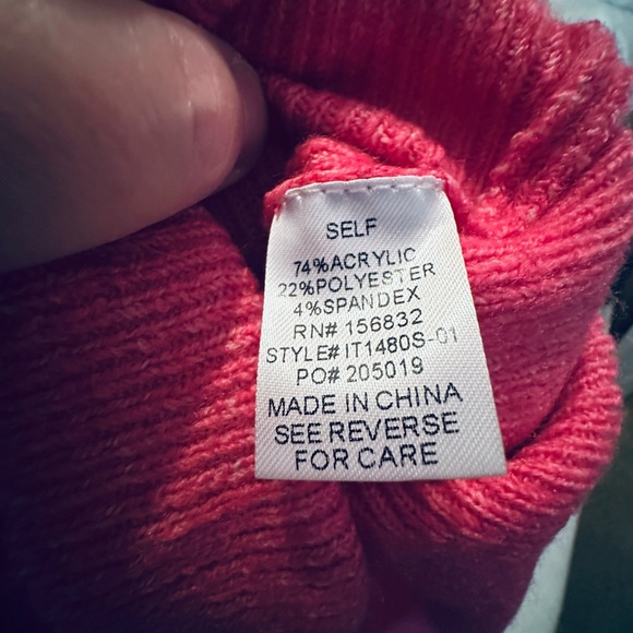 BiBi Ribbed Henley Button Top - Rose - Picture 4 of 5